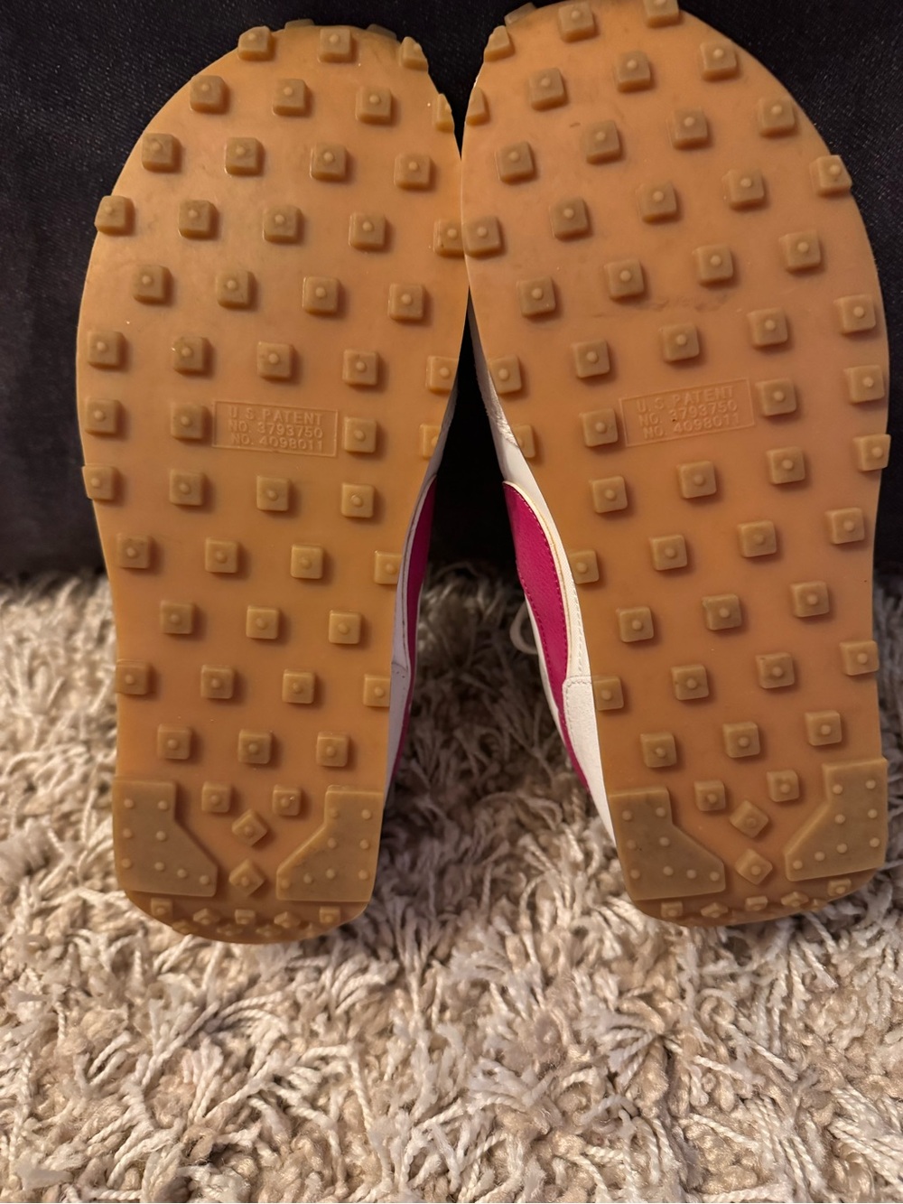 Nike White Sneakers with Pink Swoosh and Accents - Picture 3 of 7